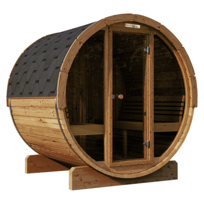 SaunaLife Ergo-Series Model E8G 6-Person Sauna Barrel With Glass Front