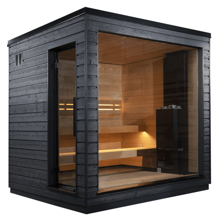 SaunaLife Garden-Series Model G6 5-Person Pre-Assembled Outdoor Home Sauna