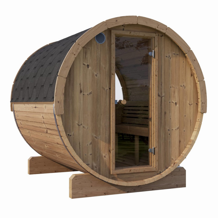 SaunaLife Ergo-Series Model E8W 6-Person Sauna Barrel With Rear Window