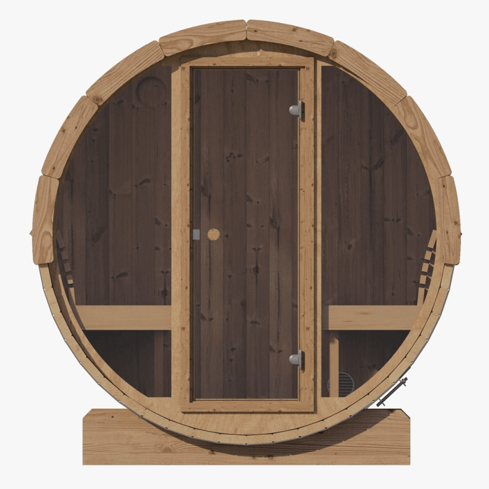 SaunaLife Ergo-Series Model E7G 4-Person Sauna Barrel With Glass Front