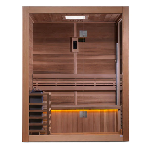 Golden Designs "Hanko Edition" 2-Person Indoor Traditional Sauna (GDI-7202-01) - Canadian Red Cedar Interior