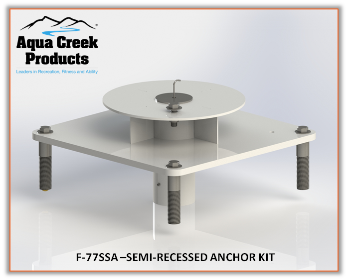 Aqua Creek Revolution & Mighty Series Semi-recessed Anchor Kit For Shallow Concrete Decks