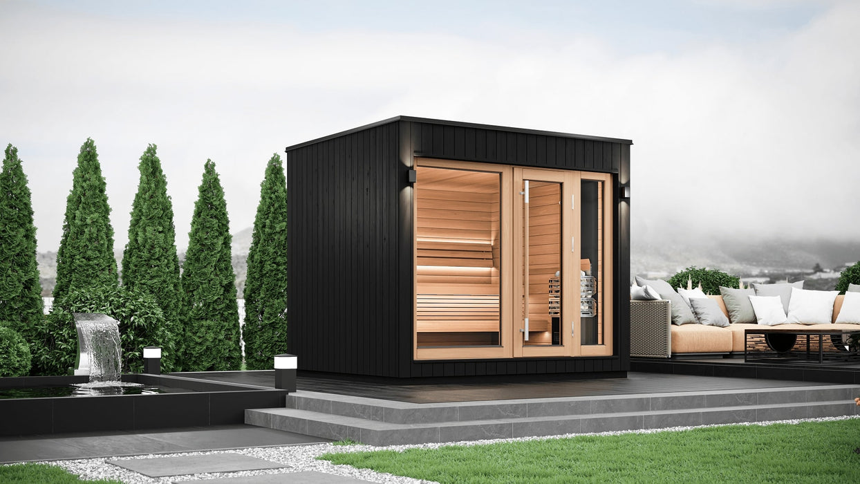 SaunaLife Garden-Series Model G7 Pre-Assembled 6-Person Outdoor Home Sauna