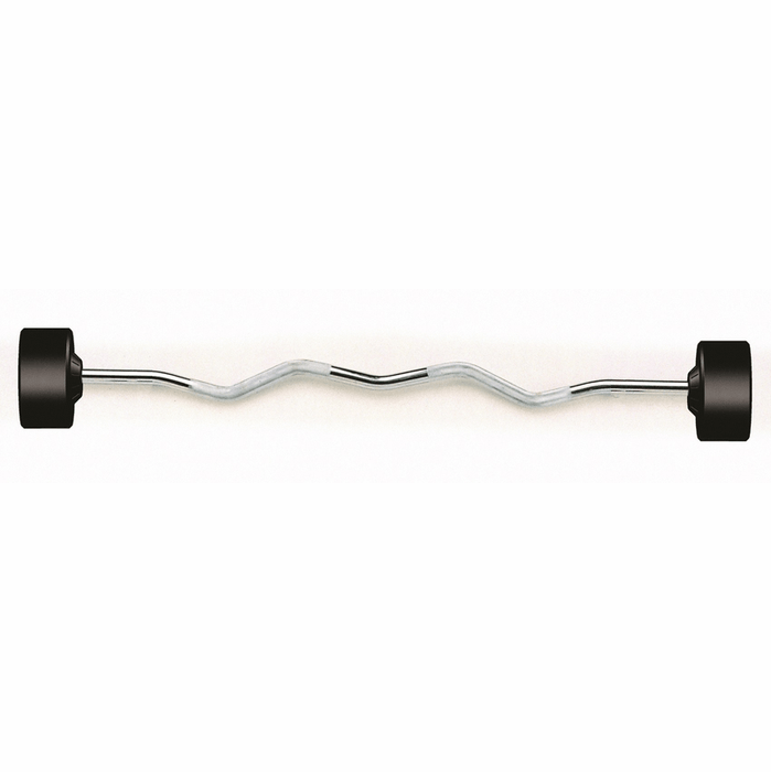 York Barbell Rubber Fixed Pro Curl Barbell Set (20 - 110 lbs)