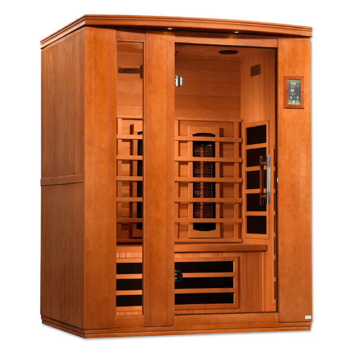 Dynamic Sauna Lugano 3-Person Full Spectrum  Near Zero EMF (Under 2MG) FAR Infrared Sauna (Canadian Hemlock)