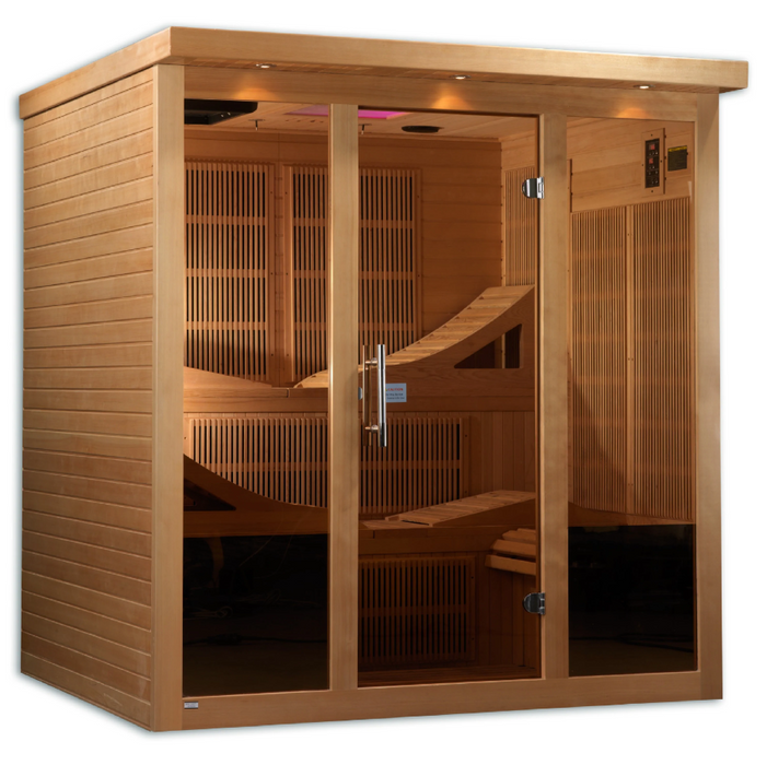 Golden Designs Monaco 6-person PureTech Near Zero EMF (Under 2MG) FAR Infrared Sauna