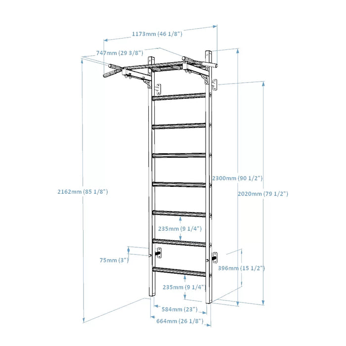 BenchK 221 Basic Wall Bar Home Gym