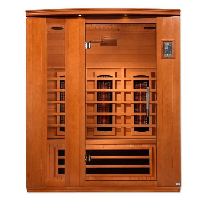 Dynamic Sauna Lugano 3-Person Full Spectrum  Near Zero EMF (Under 2MG) FAR Infrared Sauna (Canadian Hemlock)