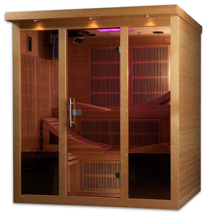 Golden Designs Monaco 6-person PureTech Near Zero EMF (Under 2MG) FAR Infrared Sauna