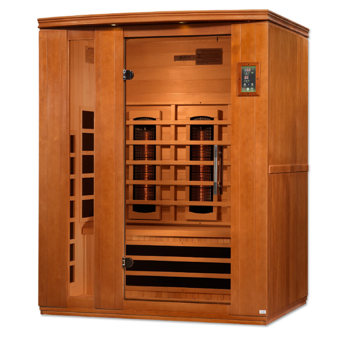 Dynamic Sauna Lugano 3-Person Full Spectrum  Near Zero EMF (Under 2MG) FAR Infrared Sauna (Canadian Hemlock)