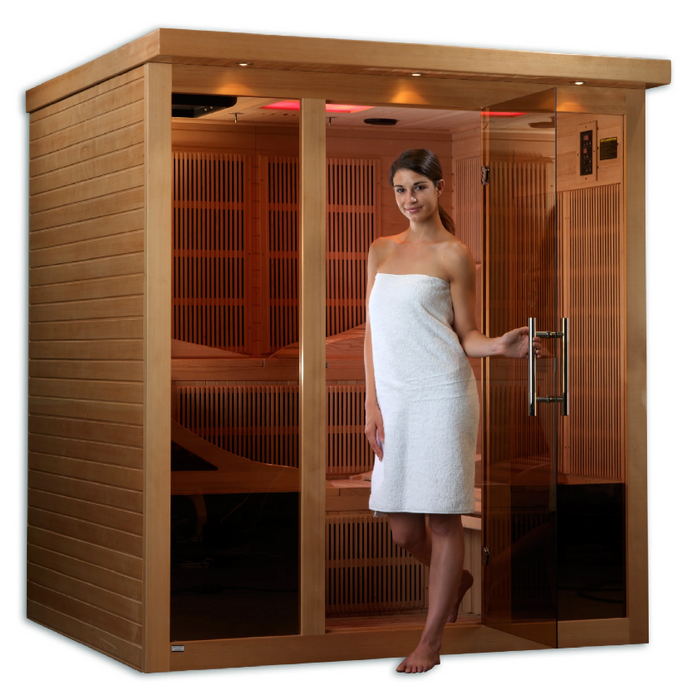 Golden Designs Monaco 6-person PureTech Near Zero EMF (Under 2MG) FAR Infrared Sauna