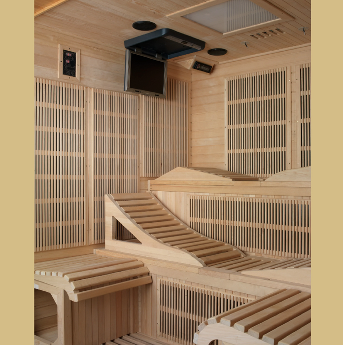 Golden Designs Monaco 6-person PureTech Near Zero EMF (Under 2MG) FAR Infrared Sauna