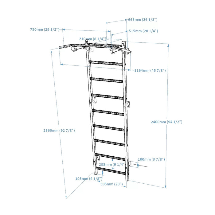 BenchK 721 Basic Wall Bar Home Gym