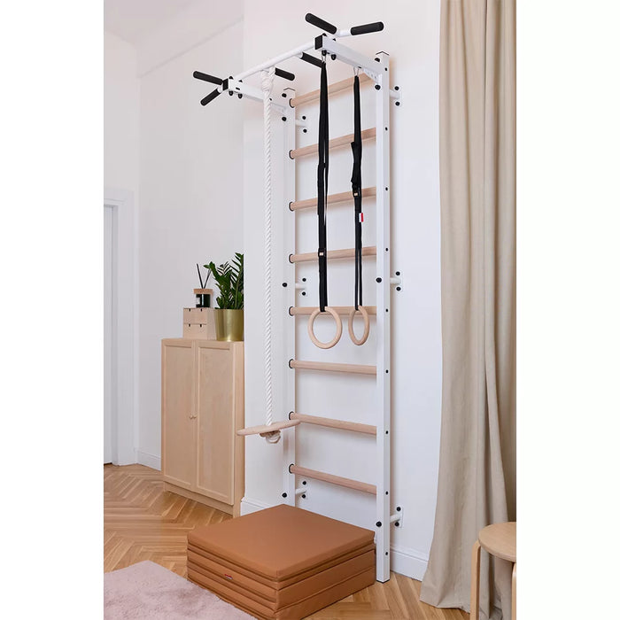 BenchK 721-A076 Basic Wall Bar Home Gym with Gymnastics Accessories