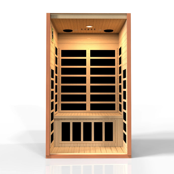 Dynamic Avila Elite 1-2-person Ultra Low EMF (Under 3MG) FAR Infrared Sauna (Canadian Hemlock)