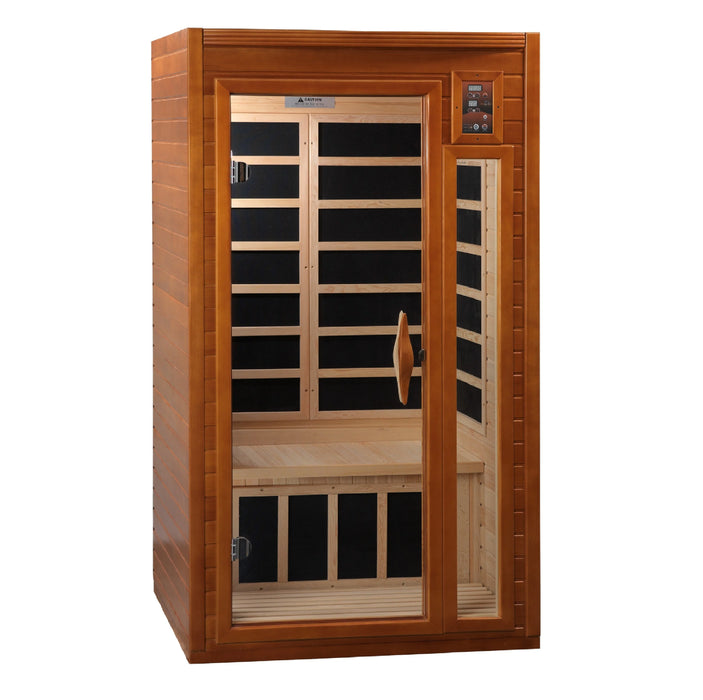 Dynamic Barcelona Elite 1-2-person Ultra Low EMF (Under 3MG) FAR Infrared Sauna (Canadian Hemlock)