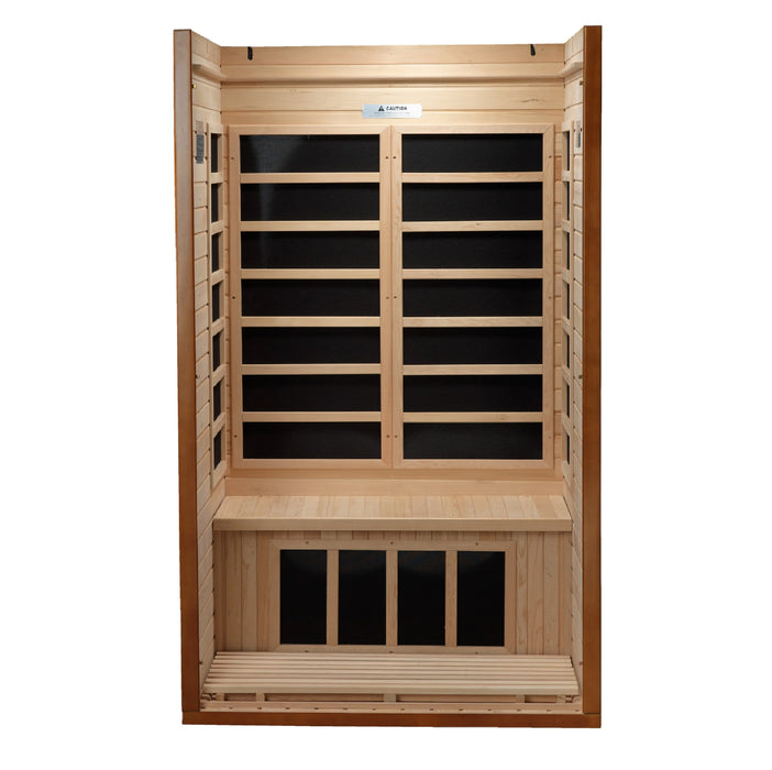 Dynamic Barcelona 1-2-person Low EMF (Under 8MG) FAR Infrared Sauna (Canadian Hemlock)