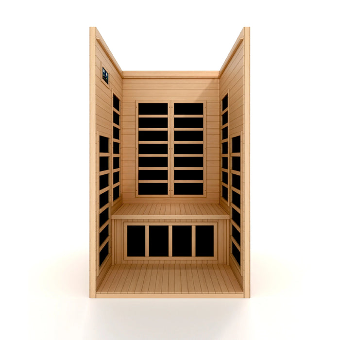 Dynamic Gracia 1-2-Person Low EMF (Under 8MG) FAR Infrared Sauna (Canadian Hemlock)