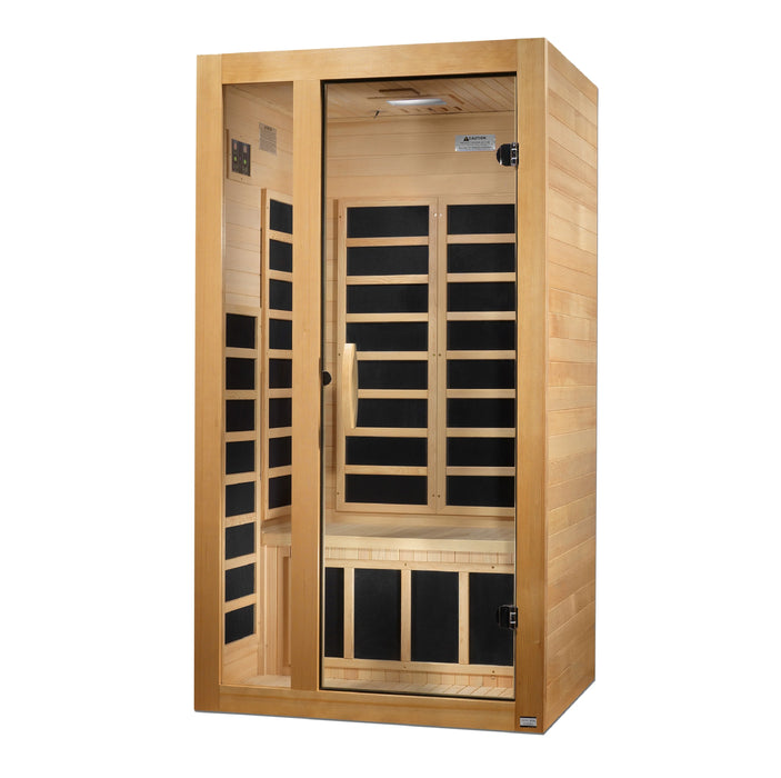 Dynamic Gracia 1-2-Person Low EMF (Under 8MG) FAR Infrared Sauna (Canadian Hemlock)