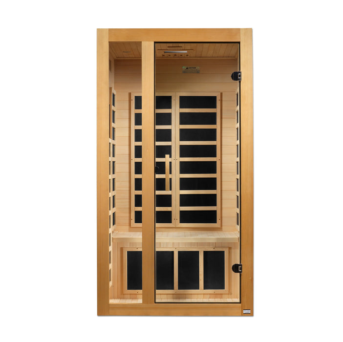 Dynamic Gracia 1-2-Person Low EMF (Under 8MG) FAR Infrared Sauna (Canadian Hemlock)