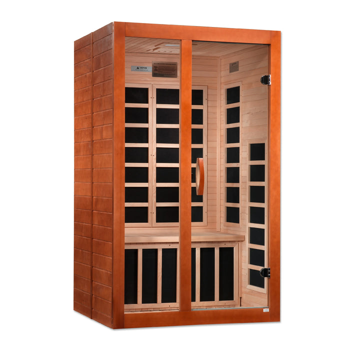 Dynamic Santiago Elite 2-person Ultra Low EMF (Under 3MG) FAR Infrared Sauna (Canadian Hemlock)