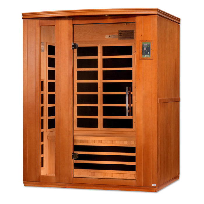 Dynamic Lugano 3-person Ultra Low EMF (Under 3MG) FAR Infrared Sauna (Canadian Hemlock)