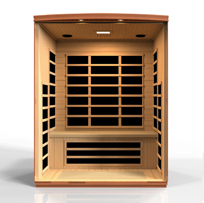 Dynamic Lugano 3-person Ultra Low EMF (Under 3MG) FAR Infrared Sauna (Canadian Hemlock)