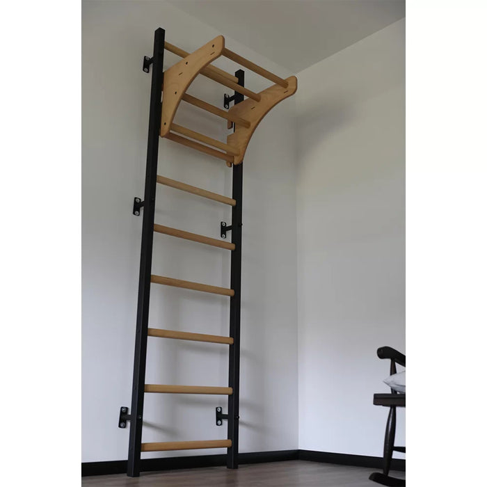 BenchK 711 Basic Wall Bar Home Gym with Wooden Pull Up Bar