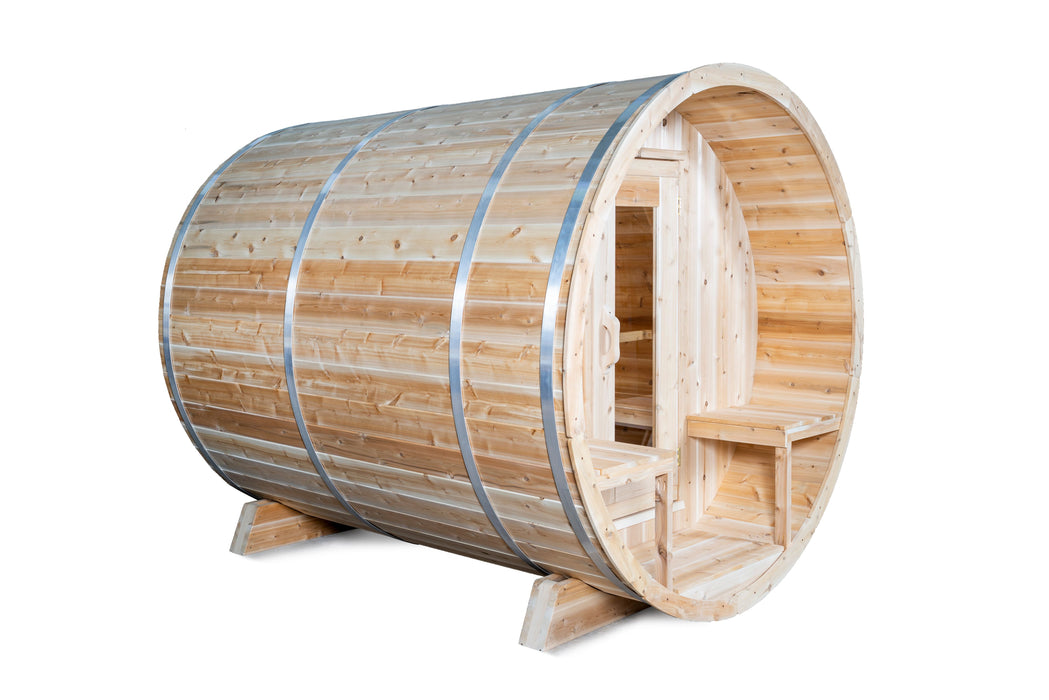 Dundalk Serenity 2-4 Person Barrel Sauna - Canadian Timber CTC2245W