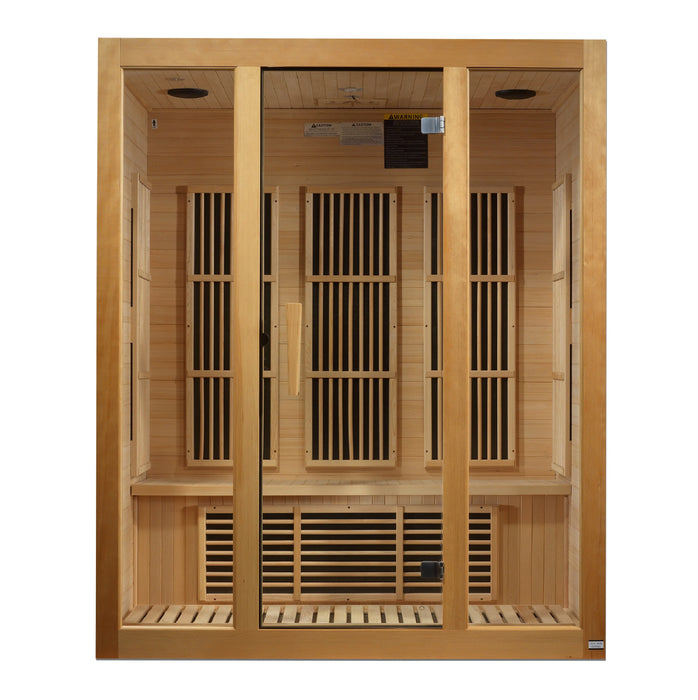 Maxxus Bellevue 3-person Low EMF FAR Infrared Sauna (Canadian Hemlock)