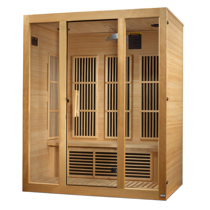 Maxxus Bellevue 3-person Low EMF FAR Infrared Sauna (Canadian Hemlock)