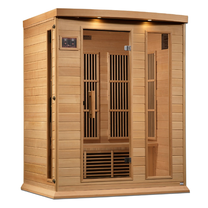 Maxxus 3-Person Near Zero EMF (Under 2MG) FAR Infrared Sauna (Canadian Hemlock)