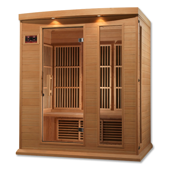 Maxxus 3-person Low EMF FAR Infrared Sauna (Canadian Hemlock)