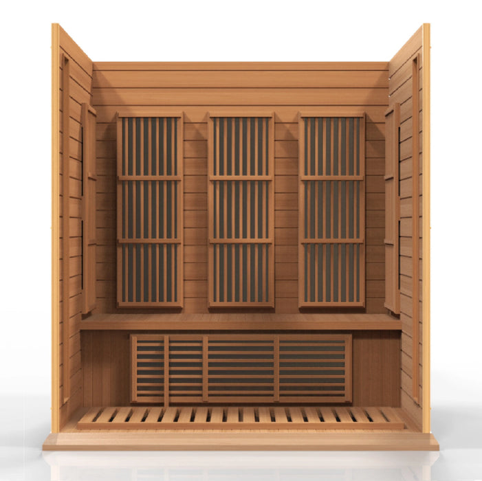 Maxxus 3-Person Near Zero EMF (Under 2MG) FAR Infrared Sauna (Canadian Red Cedar)