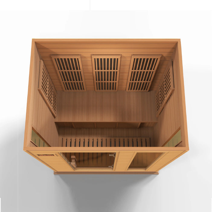 Maxxus 3-Person Near Zero EMF (Under 2MG) FAR Infrared Sauna (Canadian Red Cedar)