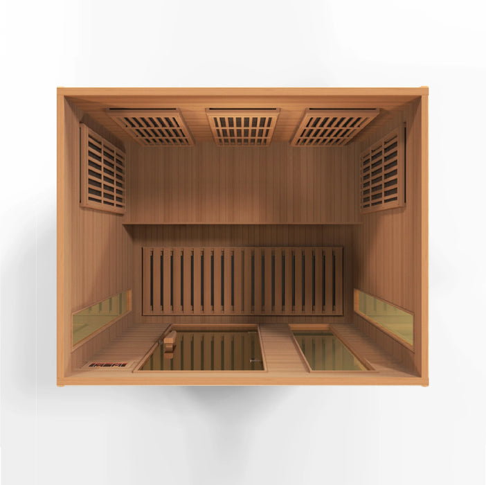 Maxxus 3-Person Near Zero EMF (Under 2MG) FAR Infrared Sauna (Canadian Red Cedar)