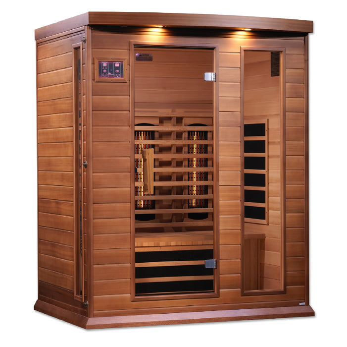 Maxxus 3-Person Full Spectrum  Near Zero EMF (Under 2MG) FAR Infrared Sauna (Canadian Red Cedar)