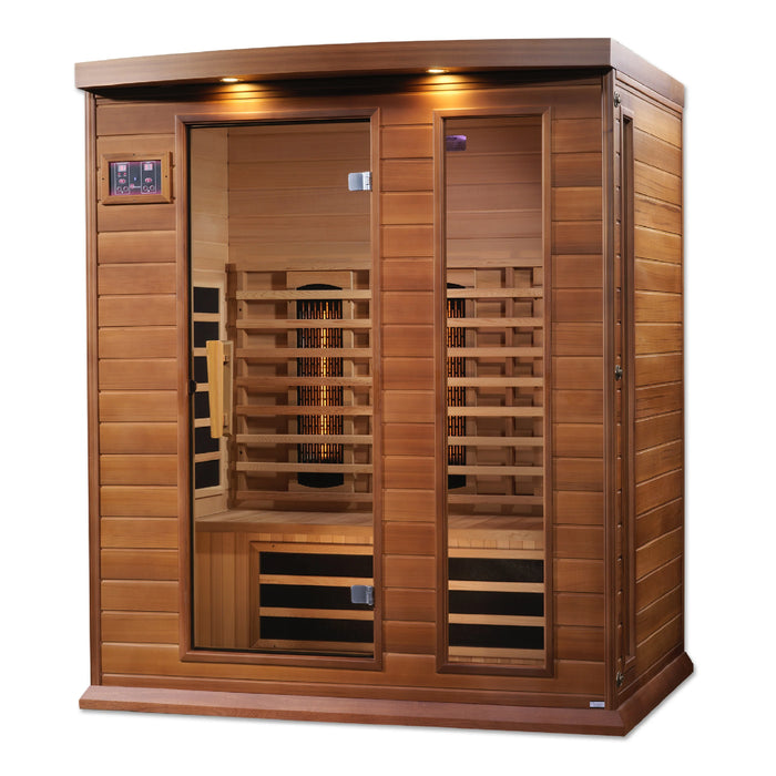 Maxxus 3-Person Full Spectrum  Near Zero EMF (Under 2MG) FAR Infrared Sauna (Canadian Red Cedar)