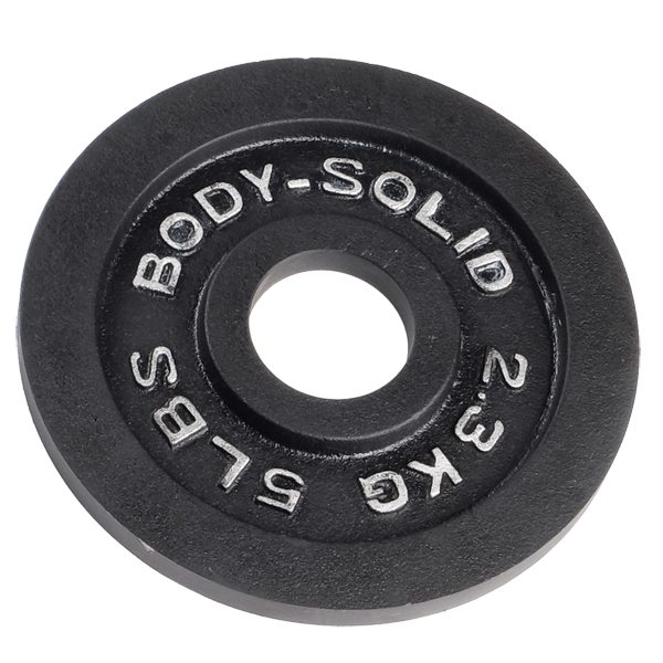 Body-Solid OPB Individual Black Cast Iron Grip Olympic Weight Plates