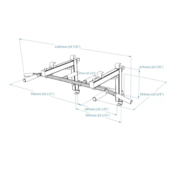 BenchK PB3 Steel Pull Up Bar/Barbell Holder Attachment