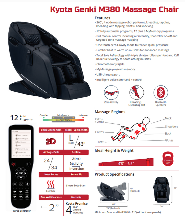 Kyota Genki M380 Massage Chair