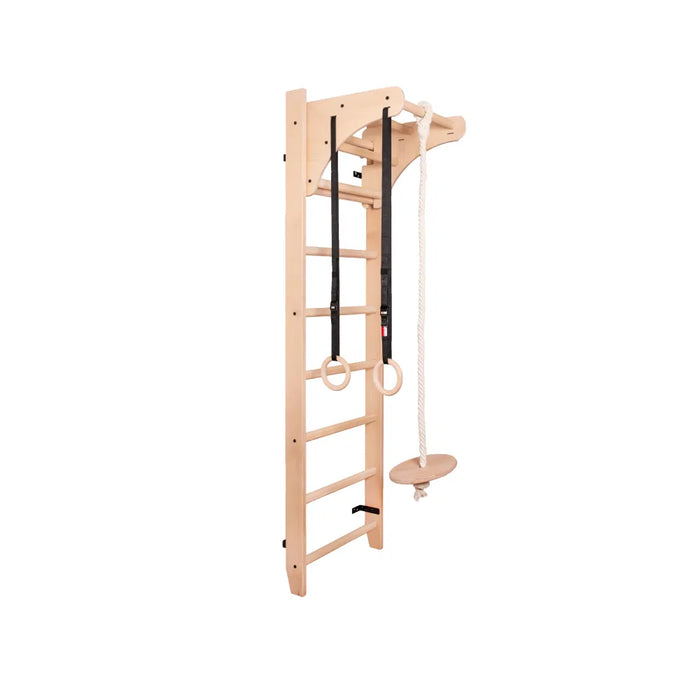 BenchK 111-A204 Children's Swedish Ladder Wall Bar Home Gym with Gymnastics Accessories