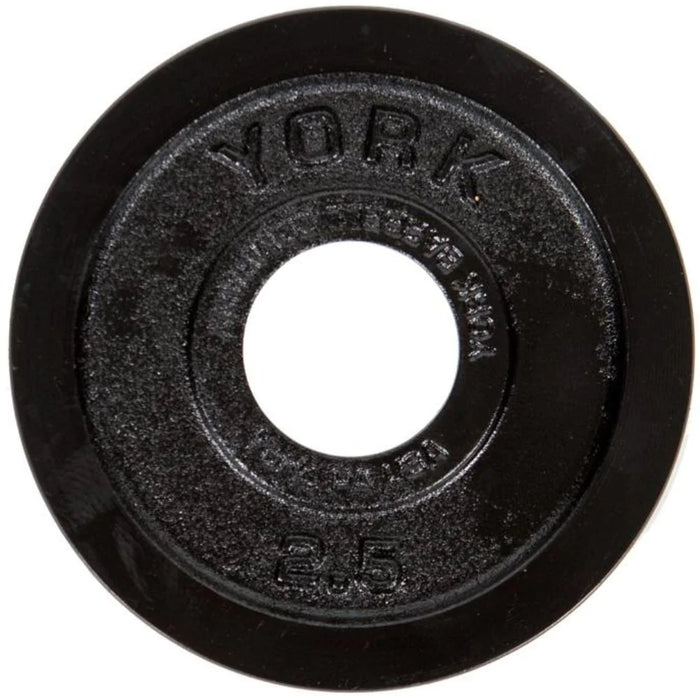 York Barbell Legacy Cast Iron Precision Milled Olympic WeightPlate & Barbell Set
