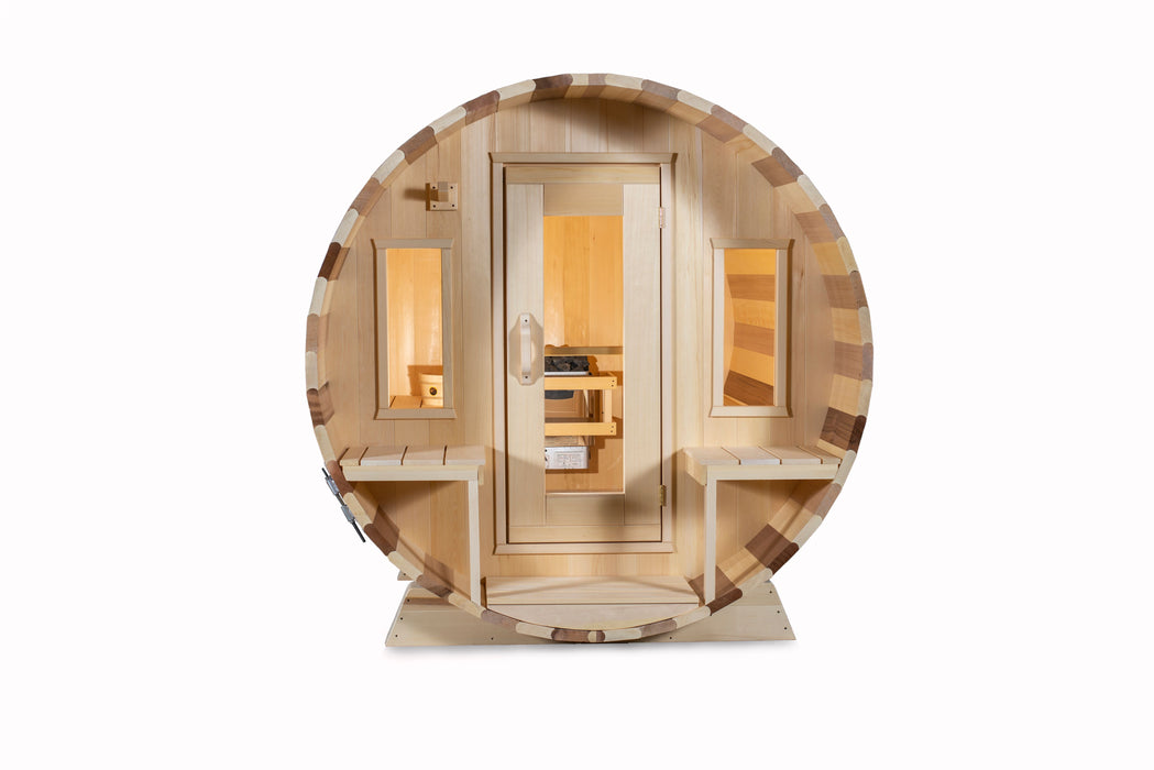 Dundalk Tranquility 4-6 Person Barrel Sauna - Canadian Timber CTC2345