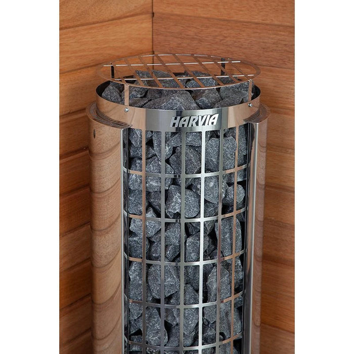 Harvia Cilindro Half Series Electric Sauna Heater with Built In Controls 6kW | 8kW | 9 kW