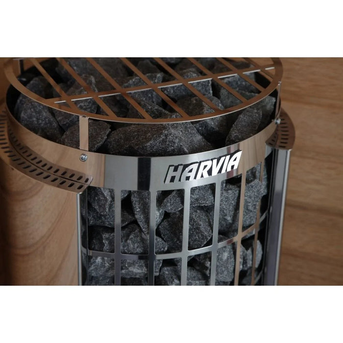 Harvia Cilindro Half Series Electric Sauna Heater with Built In Controls 6kW | 8kW | 9 kW