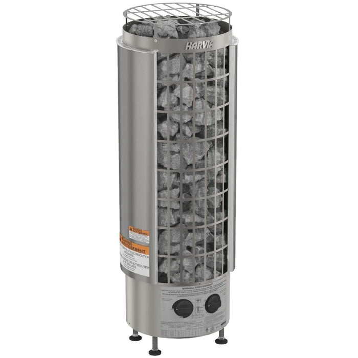 Harvia Cilindro Half Series Electric Sauna Heater with Built In Controls 6kW | 8kW | 9 kW