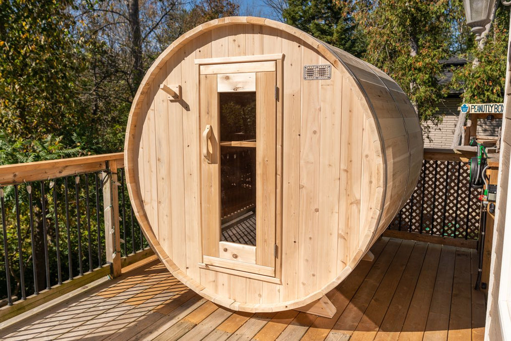 Dundalk Harmony 2-4 Person Barrel Sauna - Canadian Timber CTC22W