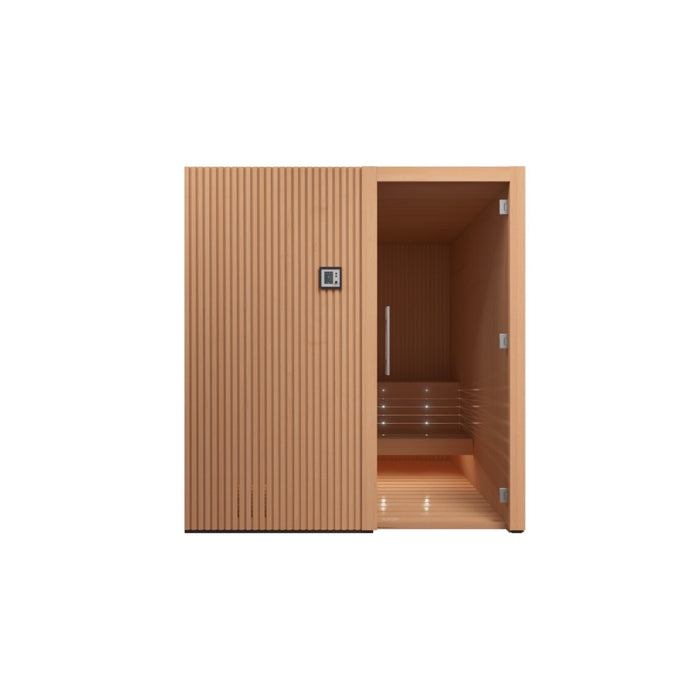 Auroom Libera 2-6 Person Designer Indoor Sauna | Wood Front