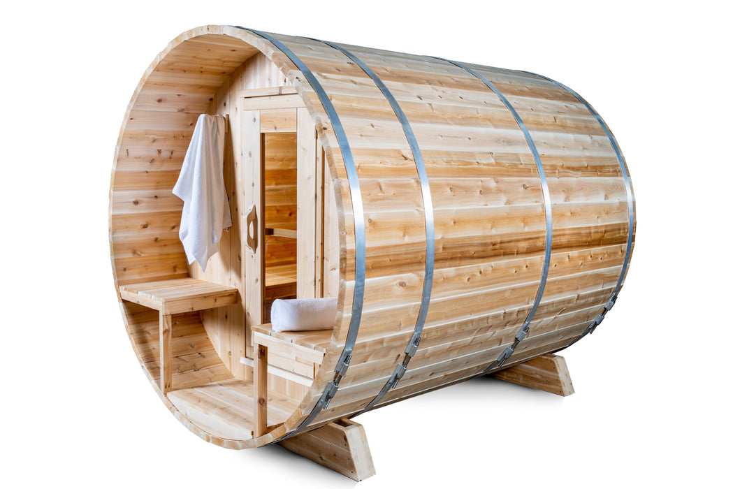 Dundalk Serenity 2-4 Person Barrel Sauna - Canadian Timber CTC2245W